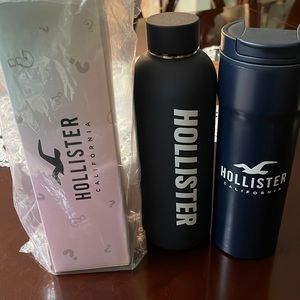 THREE (3) hollister metal cups